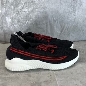XRAY FOOTWEAR Men's Black/Red Knit Breathable Niko Lace-Up Sneakers SZ 8.5